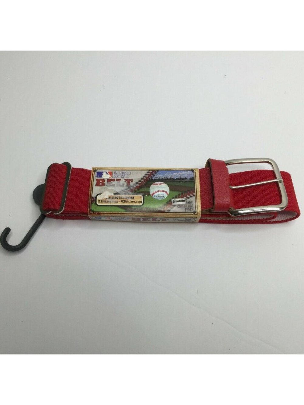 MBL Franklin Sports Men's Baseball Softball Red Belt Adjustable 22"-42"